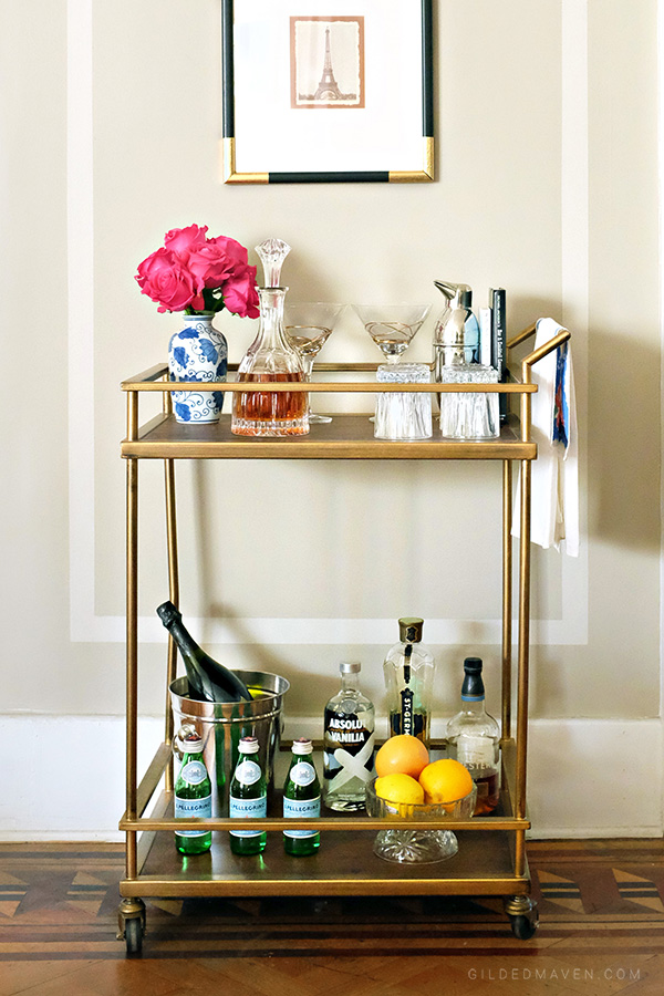 Tips on how to style the perfect Bar Cart! 