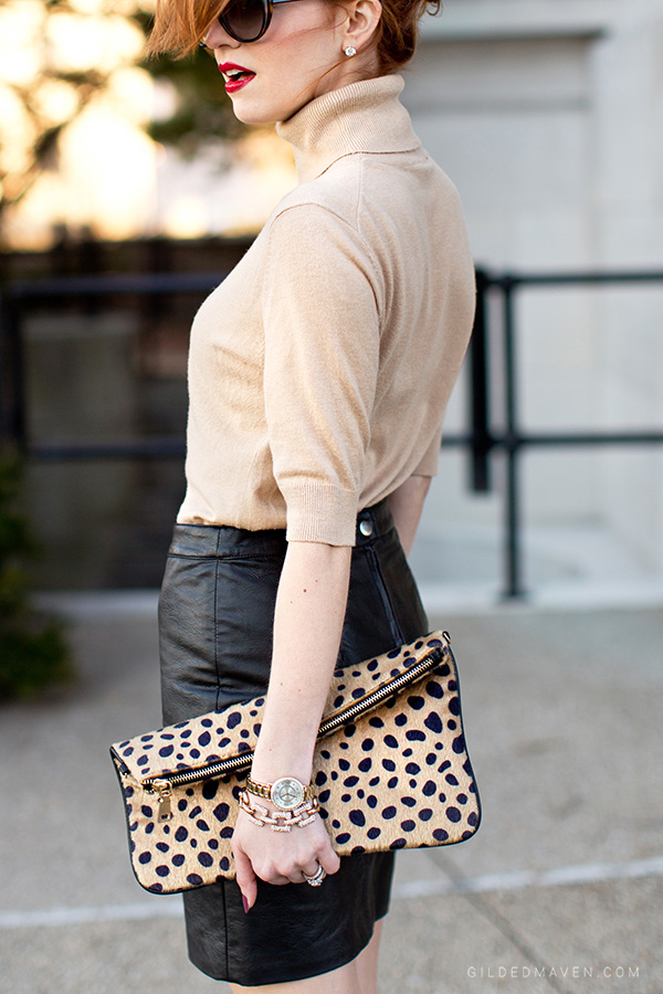 Neutrals and leather - great business look for the office! #GIRLBOSS