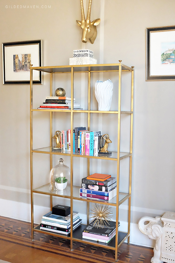 DIY Hollywood Regency Gold Ikea Shelf Hack!