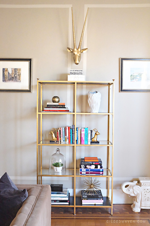 DIY Hollywood Regency Gold Ikea Shelf Hack!